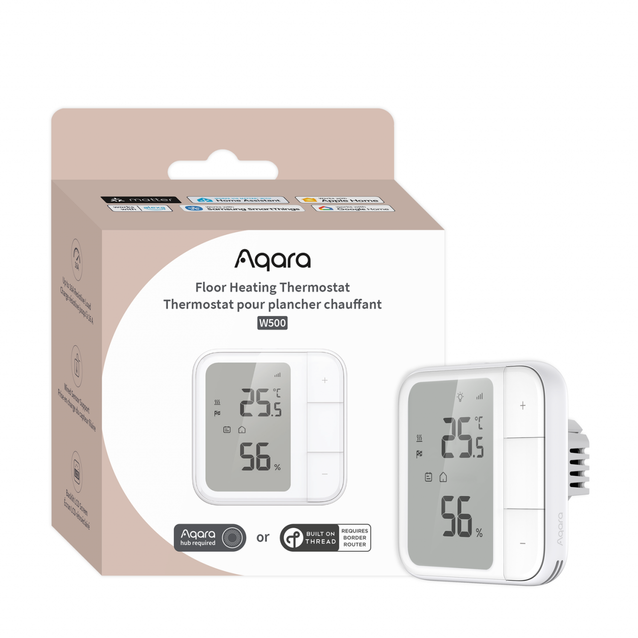Aqara Bodenheizungsthermostat W500 EU (Zigbee, Matter over Thread)