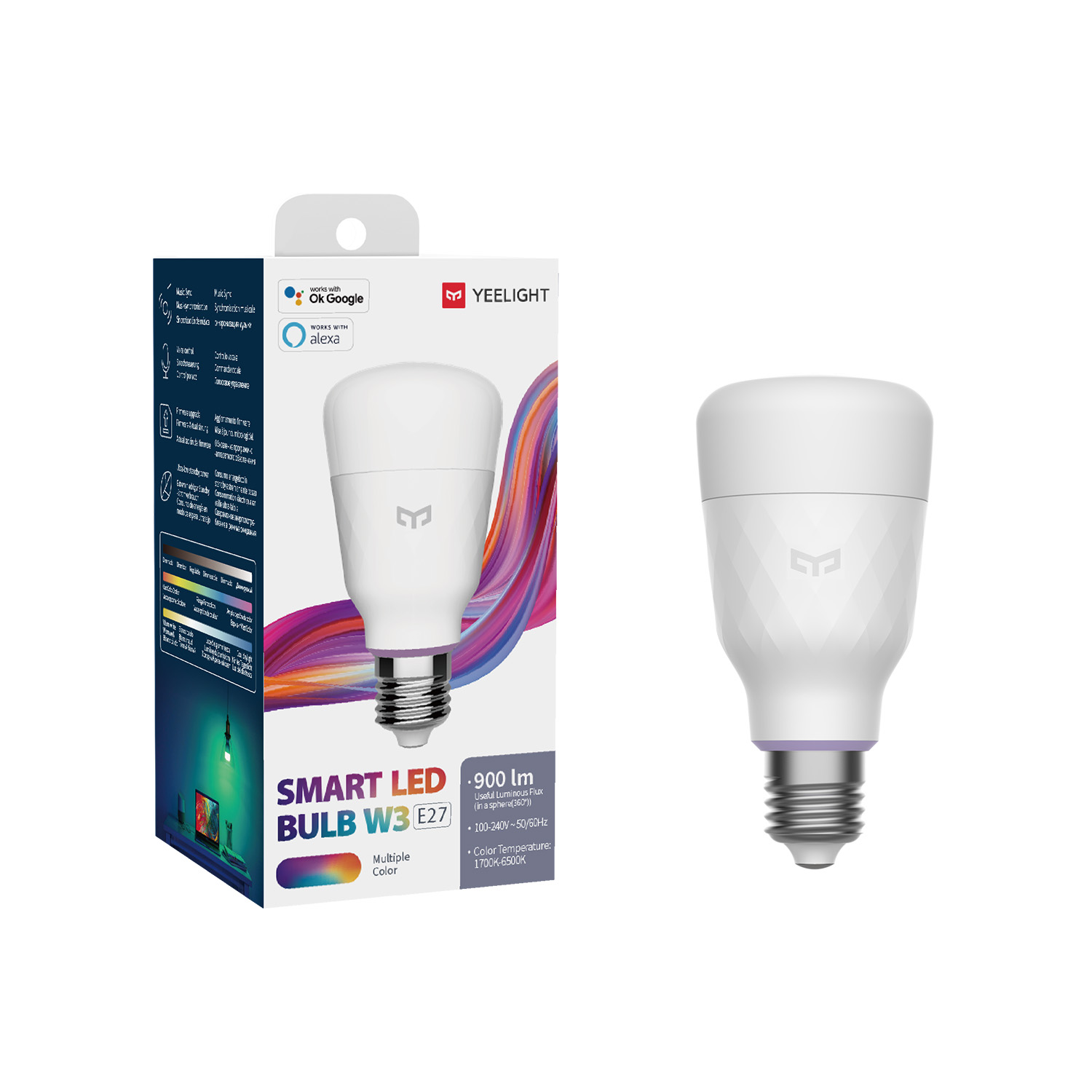 YEELIGHT LED Smart Bulb W3 Mehrfarbig, E27, Wifi