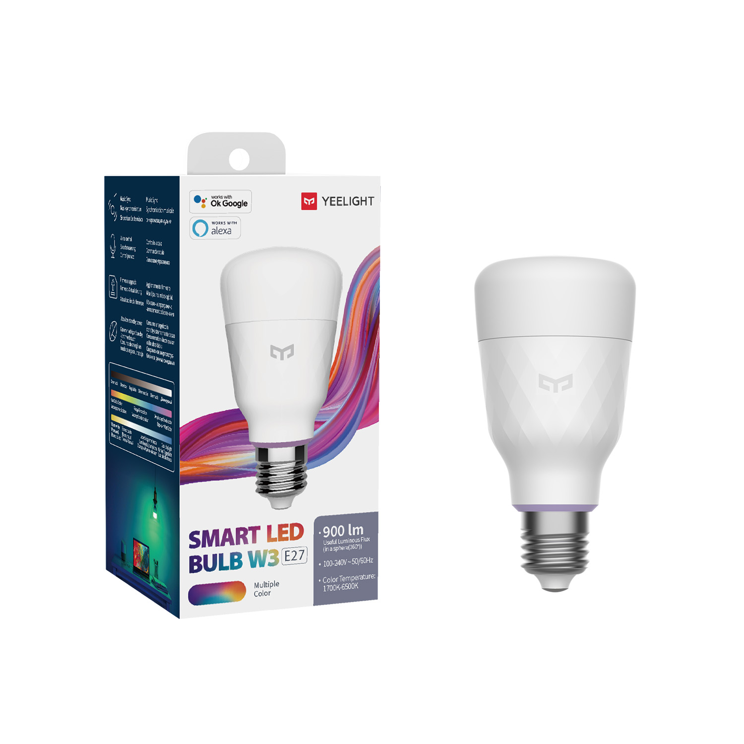 YEELYLDD007_packaging_0608887786811_1500x1500 YEELIGHT LED Smart Bulb W3 Mehrfarbig, E27, Wifi