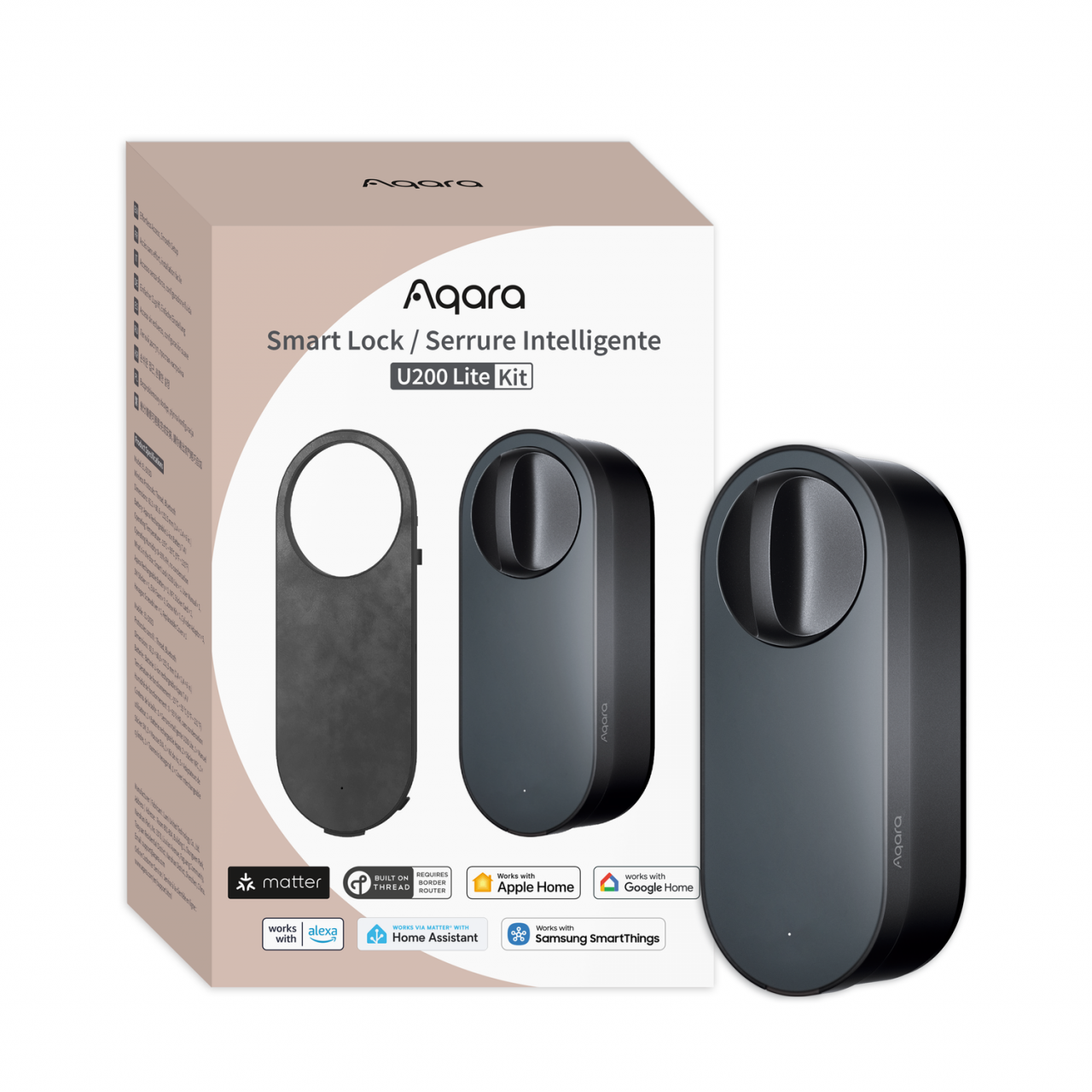 Aqara Smart Lock U200 Lite KIT EU Schwarz (Matter over Thread)