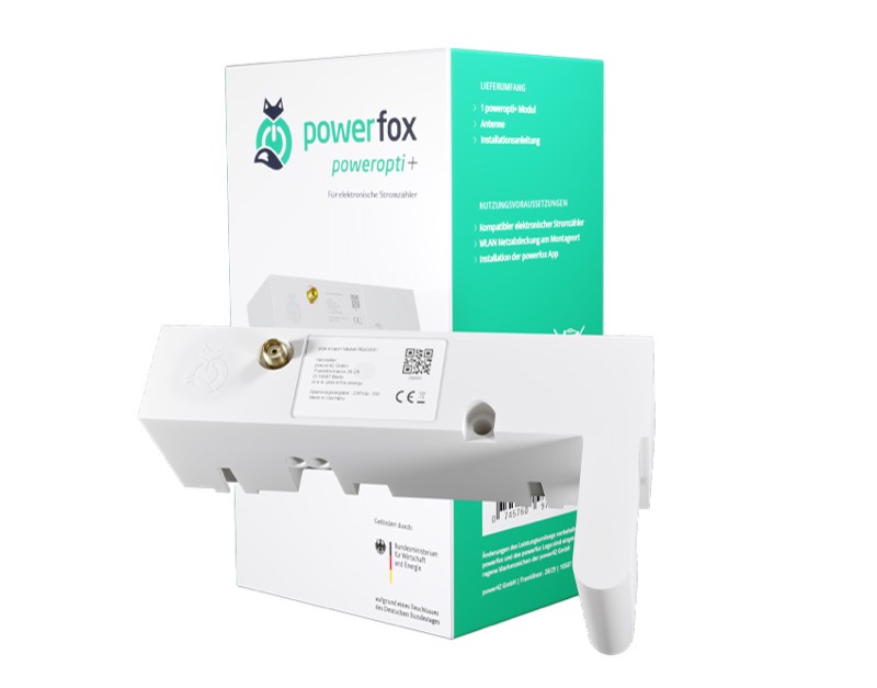 powerfox poweropti+ PB202001 Wi-Fi Stromzählerausleser für eBZ Stromzähler  und easyMeter